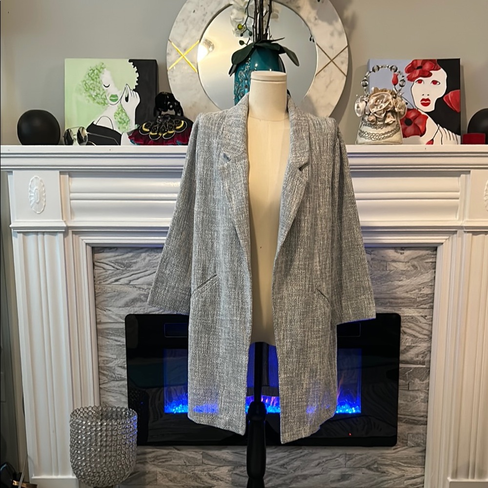 Taifun Women's light blue tweed Coat